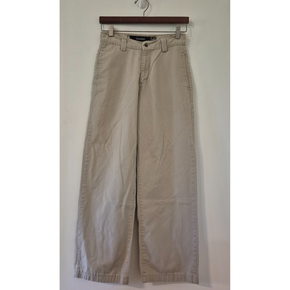 Vintage 1998 Levis SilverTab Loose Khaki Pants Size 3 Wide Leg Baggy Made in USA